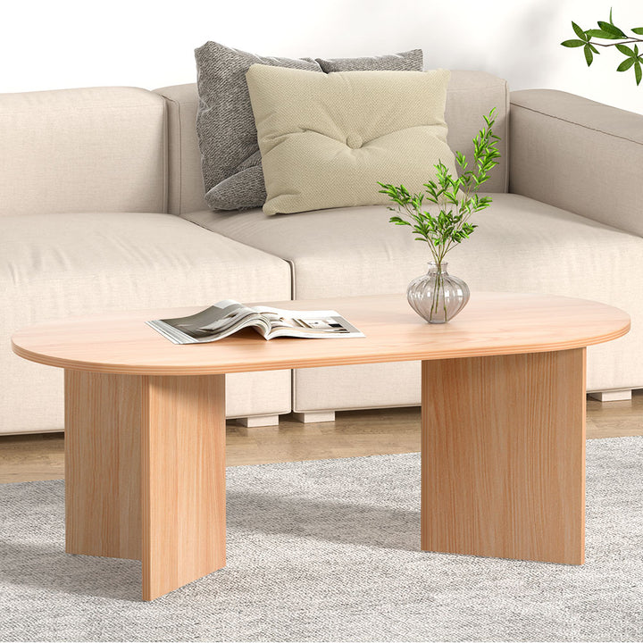 Scandinavia Style Oval Coffee Table 110cm - Pine Homecoze