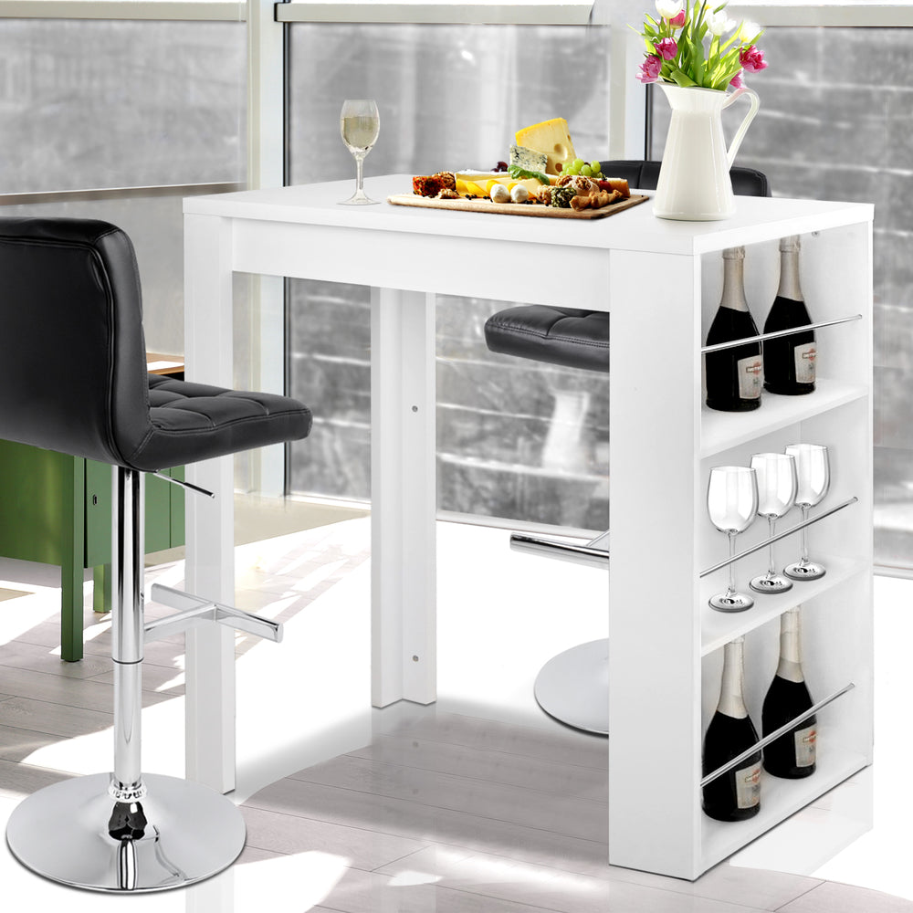 3 Level Storage Bar Table - White Homecoze