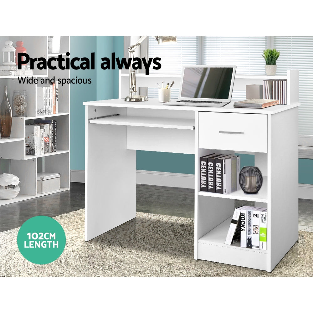 Office Computer Desk with Storage - White Homecoze