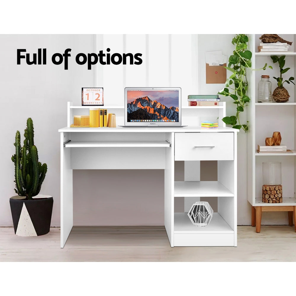 Office Computer Desk with Storage - White Homecoze