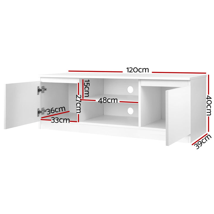 White Entertainment Unit 120cm Homecoze