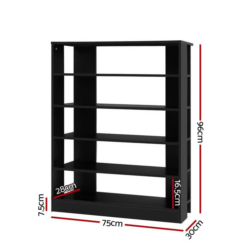 Shoe Organiser Storage Rack for up to 30 Pairs - Black Homecoze