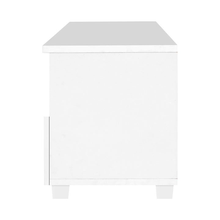 White Entertainment Unit with Drawers 180cm Homecoze