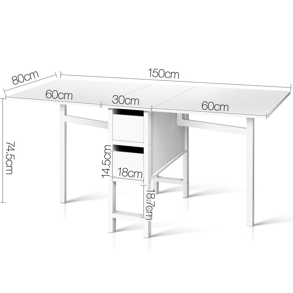 4-6 Seater Extendable Gateleg Dining Table Homecoze