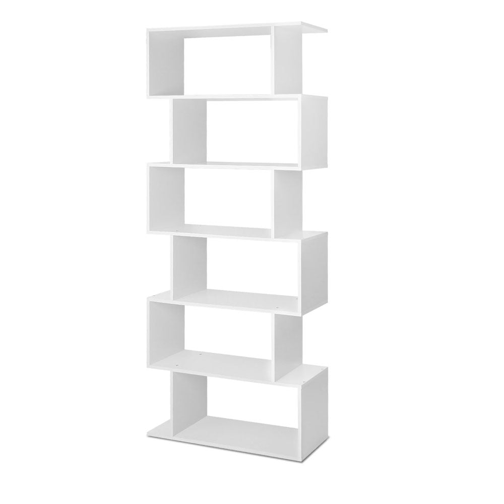 6 Tier Display BookShelf - White Homecoze