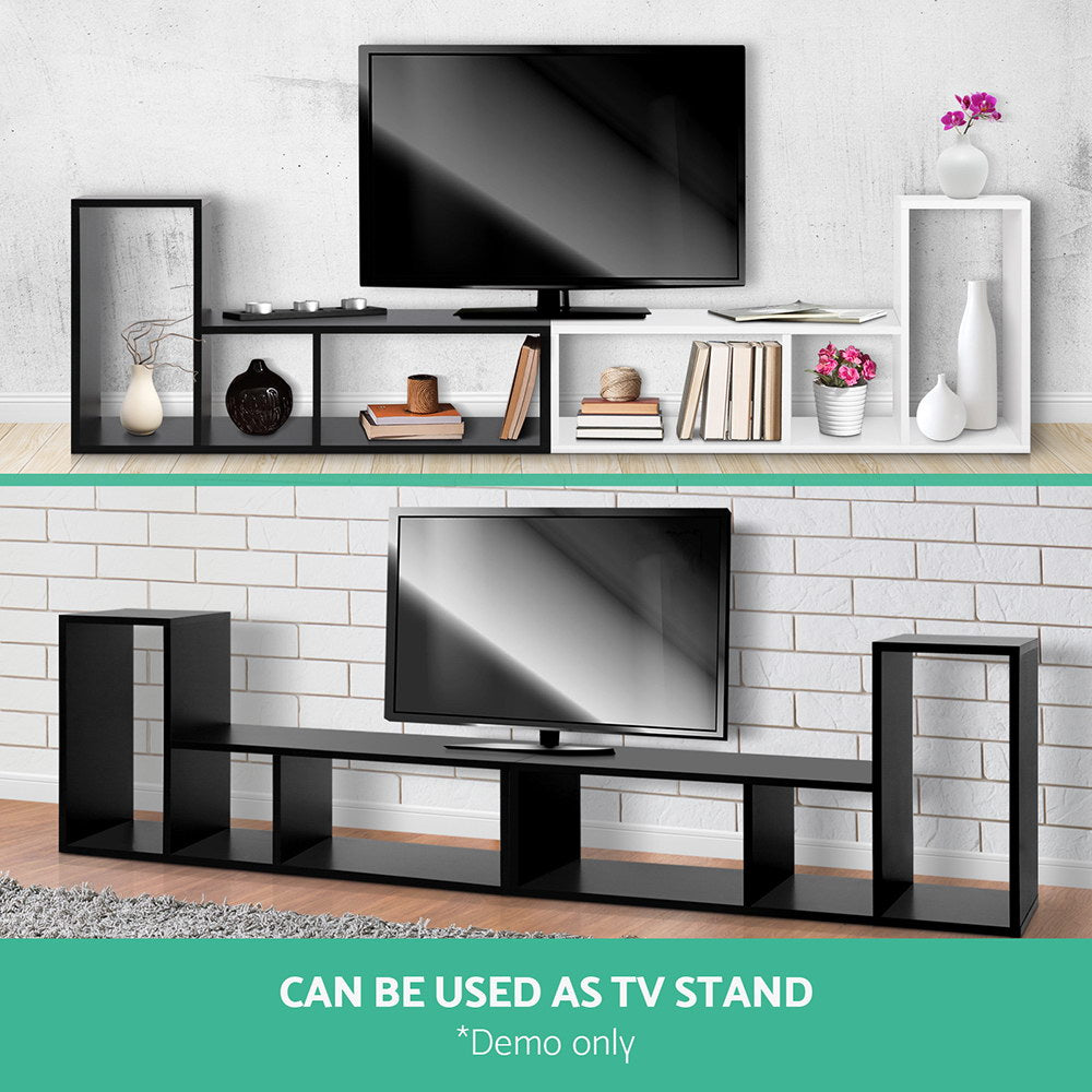 Stackable DIY L-Shaped Display Shelf - Black - Homecoze