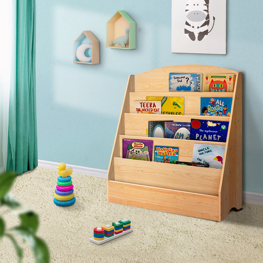 Kids 5 Tier Bookshelf - Natural Homecoze