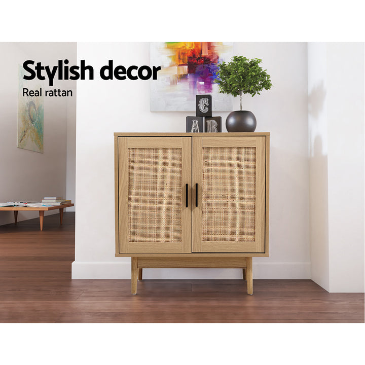 Rattan Buffet Storage Sideboard Hallway Cabinet Homecoze