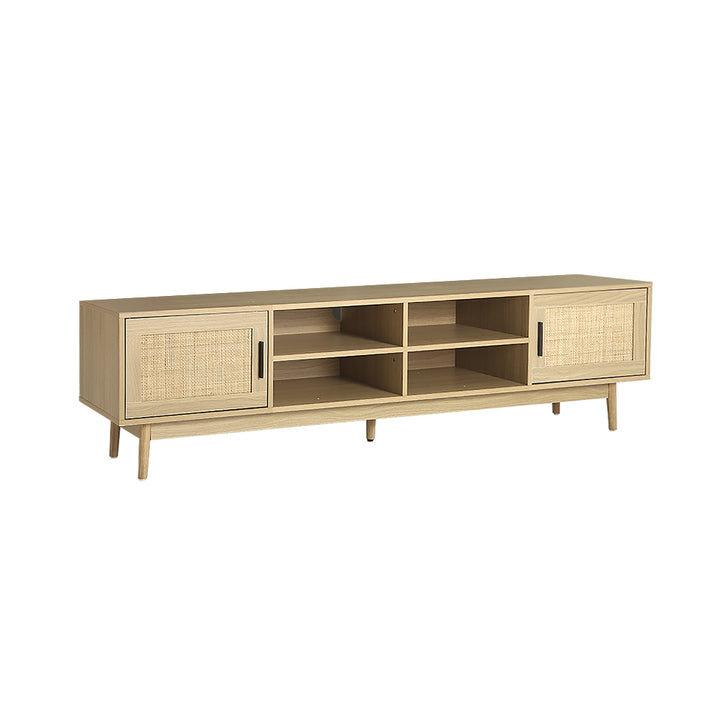 Rattan Coastal Wooden Style Entertainment Unit - 180cm Homecoze