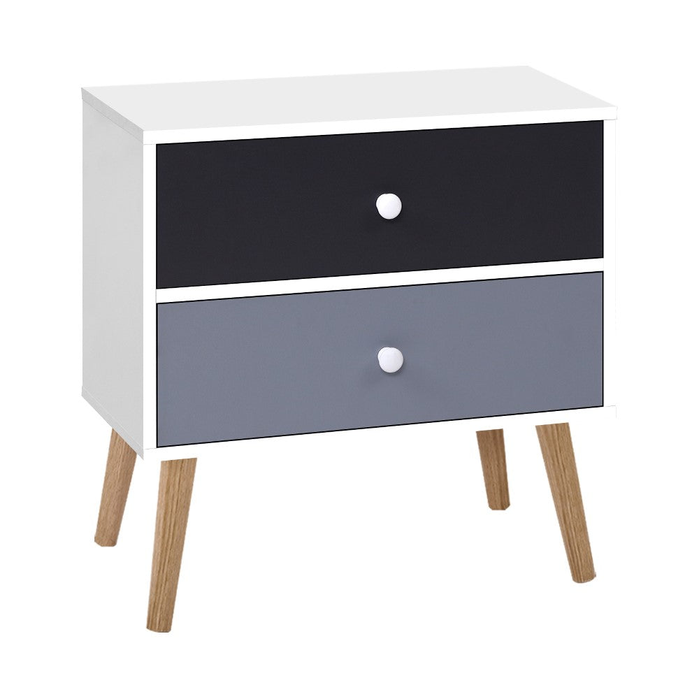 Scandinavian-inspired Bedside Tables Drawer - White Homecoze
