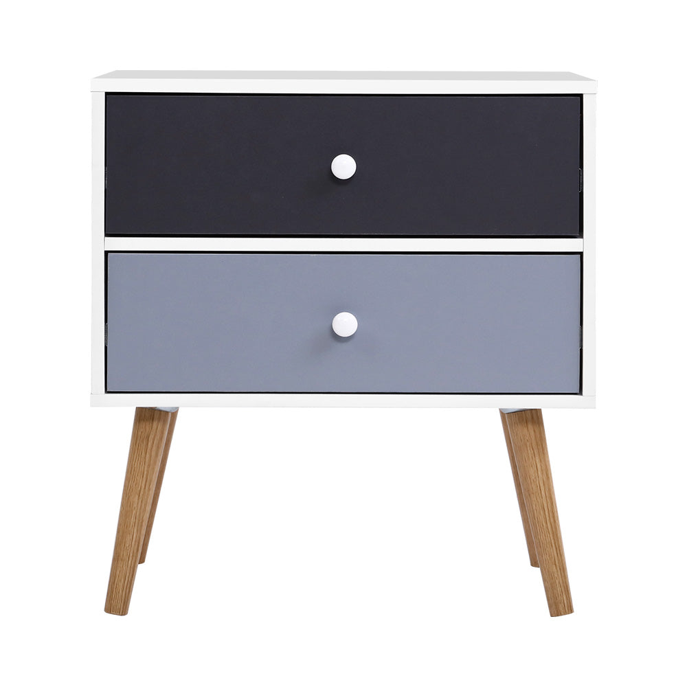 Scandinavian-inspired Bedside Tables Drawer - White Homecoze