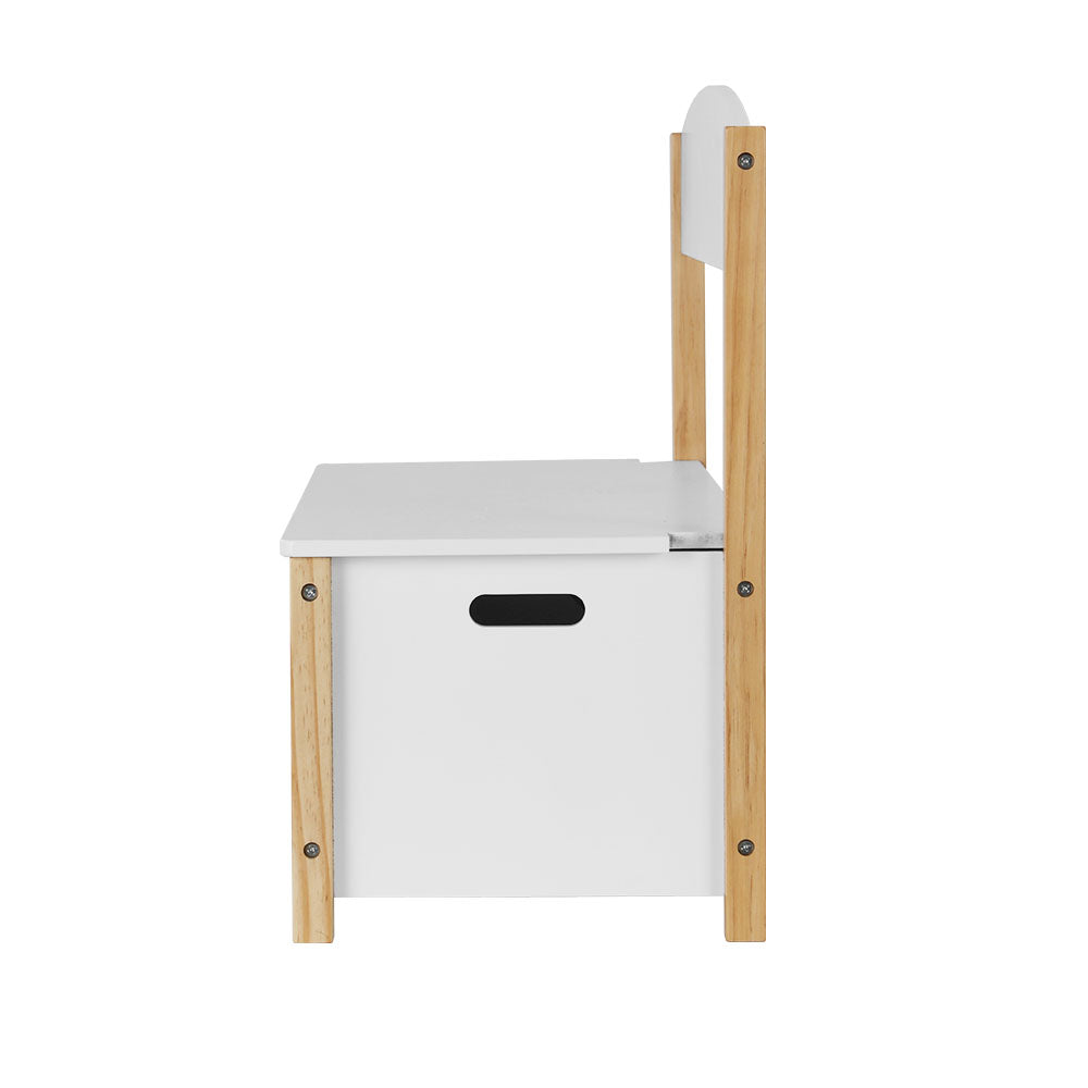 Kids Medium 2-in-1 Toy Storage Box & Bench Seat - White Homecoze