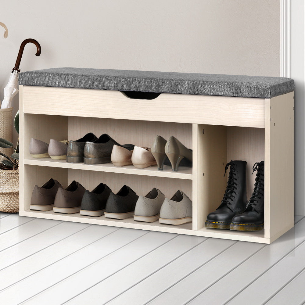 Wooden Shoe Organizer - Natural Homecoze
