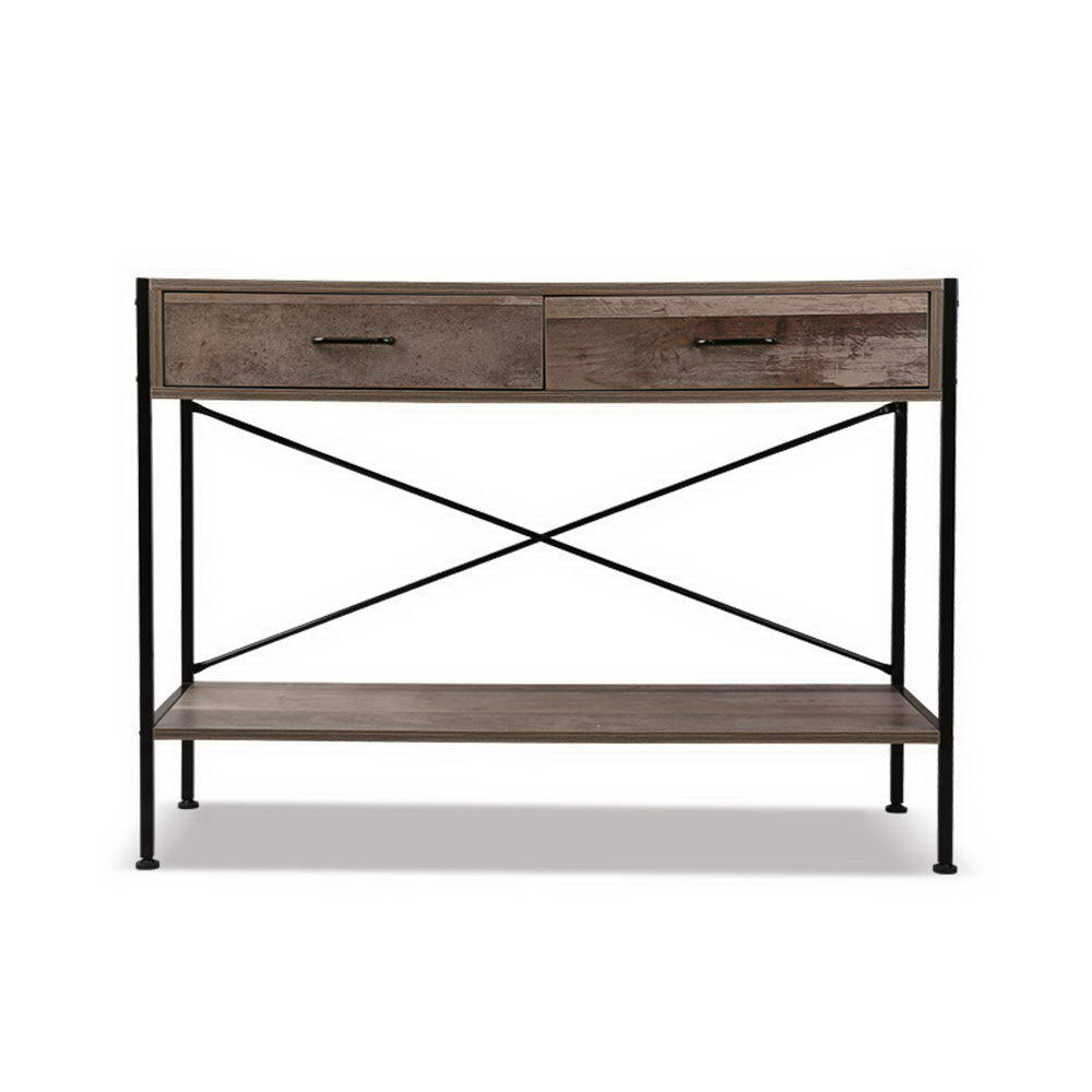 Rustic Industrial Series Hallway Console Table - Wood Homecoze