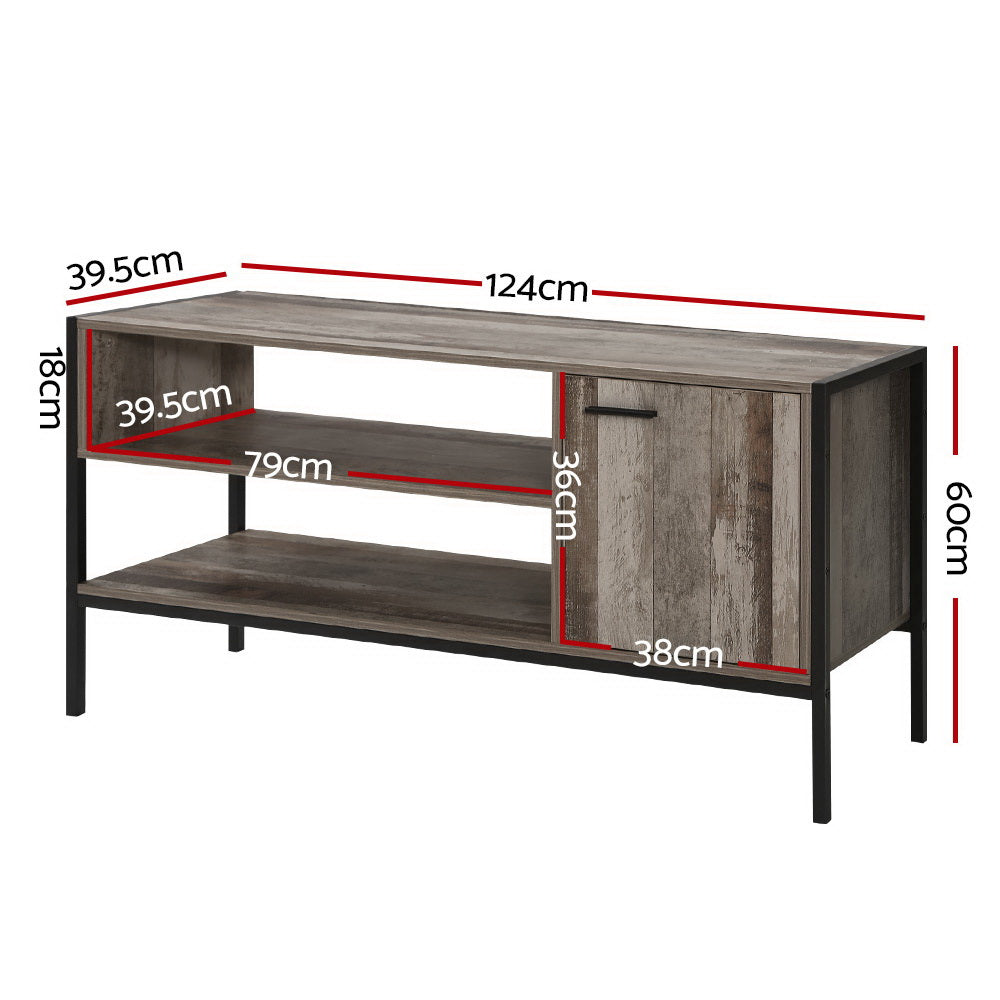 Rustic Industrial Series Entertainment Unit - 124cm Homecoze