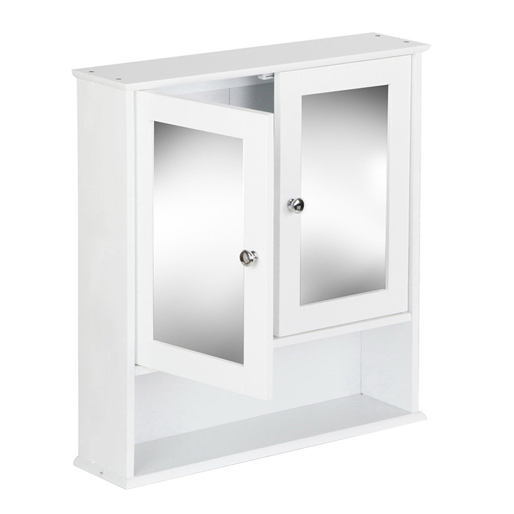 Bathroom Storage Cabinet with Mirror - White Homecoze