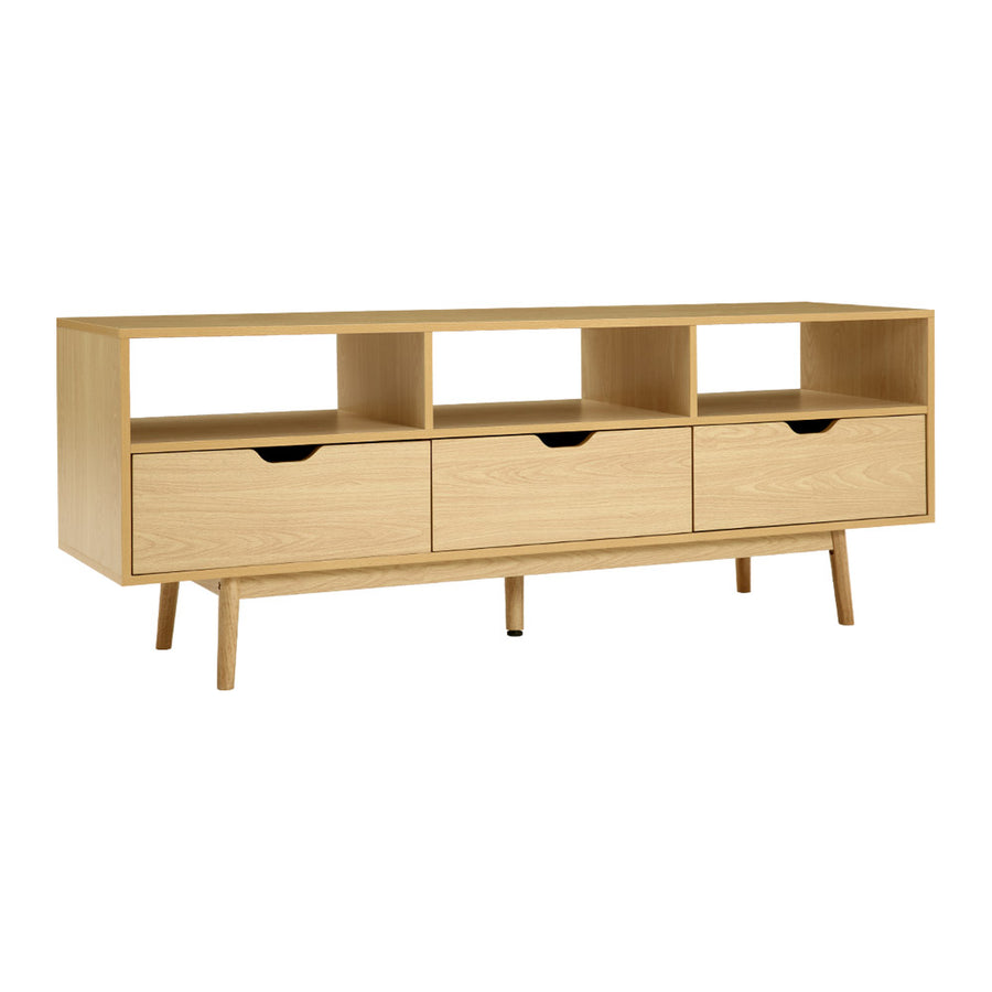 Natural Wooden Scandinavian Entertainment Unit 160cm Homecoze