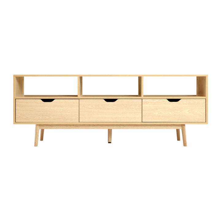 Natural Wooden Scandinavian Entertainment Unit 160cm Homecoze