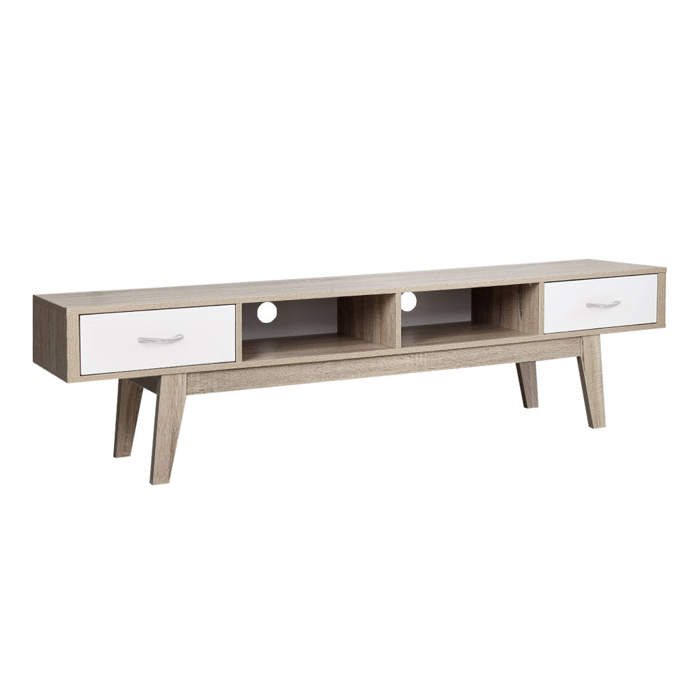 Scandinavian Oak Style Entertainment Unit 180cm Homecoze