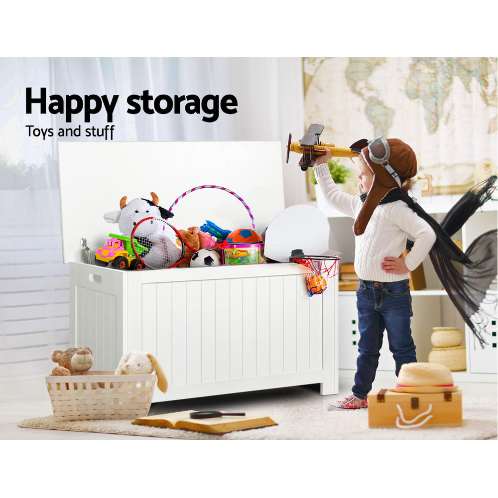 Kids Wooden Toy Chest Storage Box - Homecoze