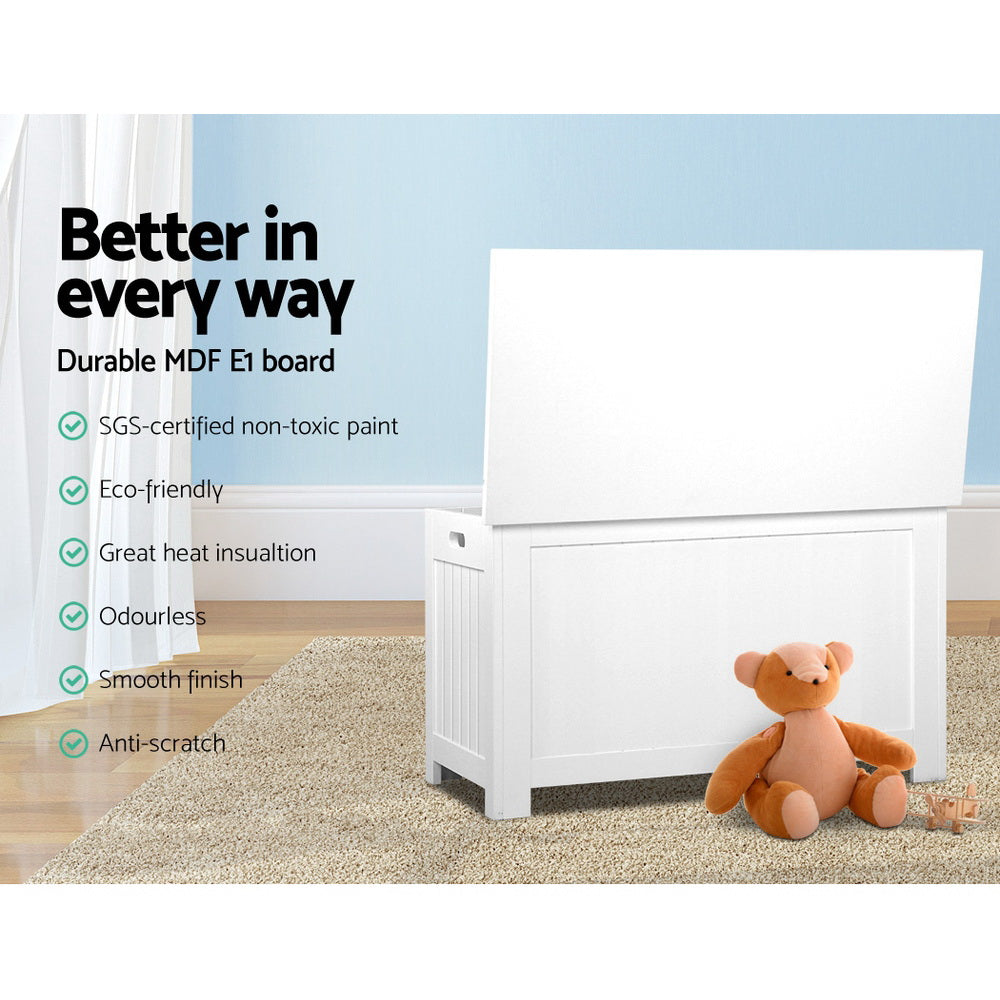 Kids Wooden Toy Chest Storage Box - Homecoze