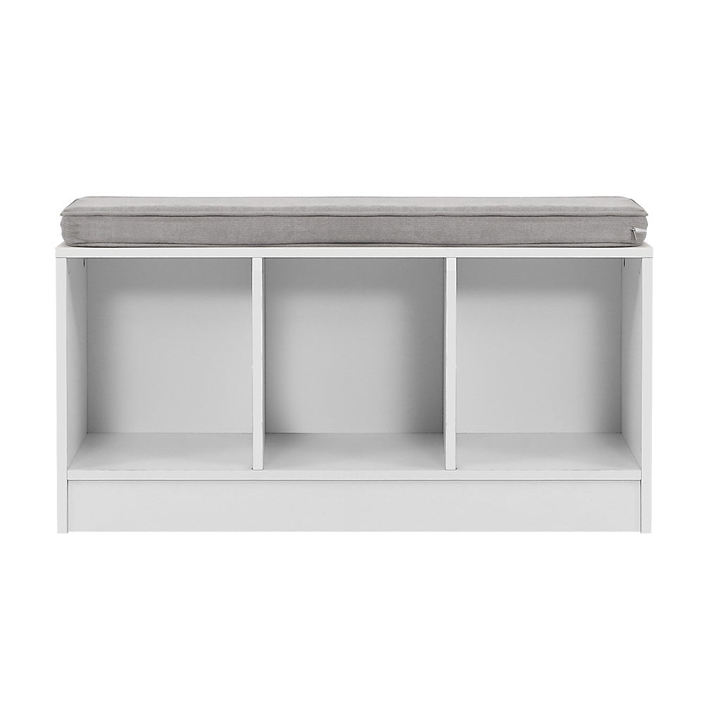 Shoe Cabinet Bench Organizer Seat - White Homecoze
