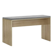 Contemporary Dining Bench with Faux Linen Fabric 90cm - Oak Homecoze