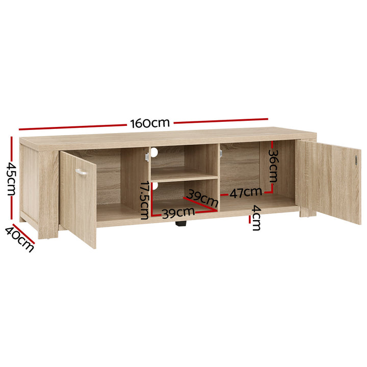 Contemporary Entertainment Unit TV Cabinet - Oak Homecoze