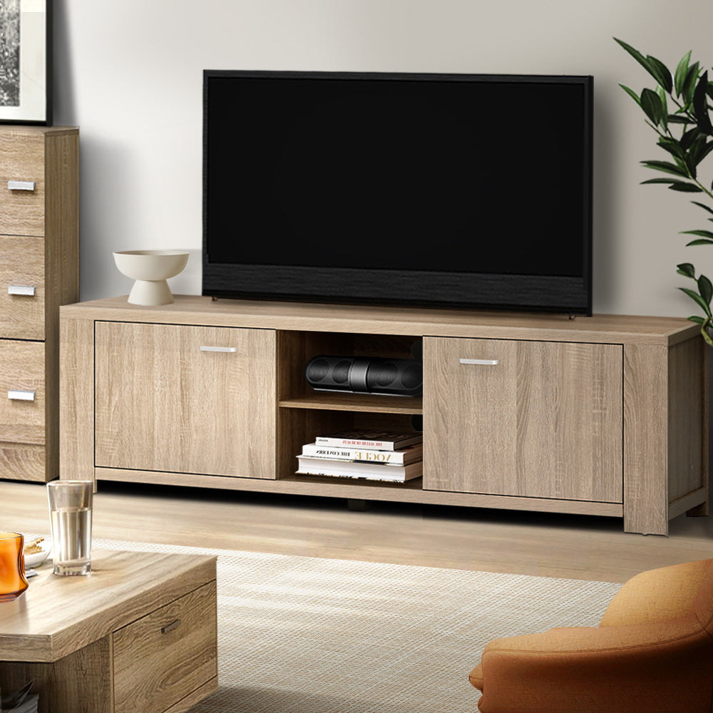 Contemporary Entertainment Unit TV Cabinet - Oak Homecoze