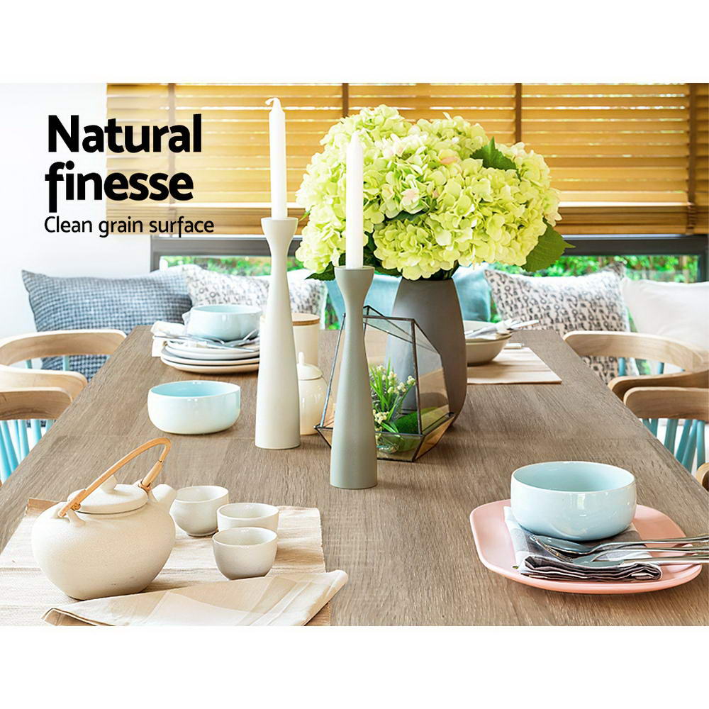 4-6 Seater Contemporary Dining Table - Oak - Homecoze