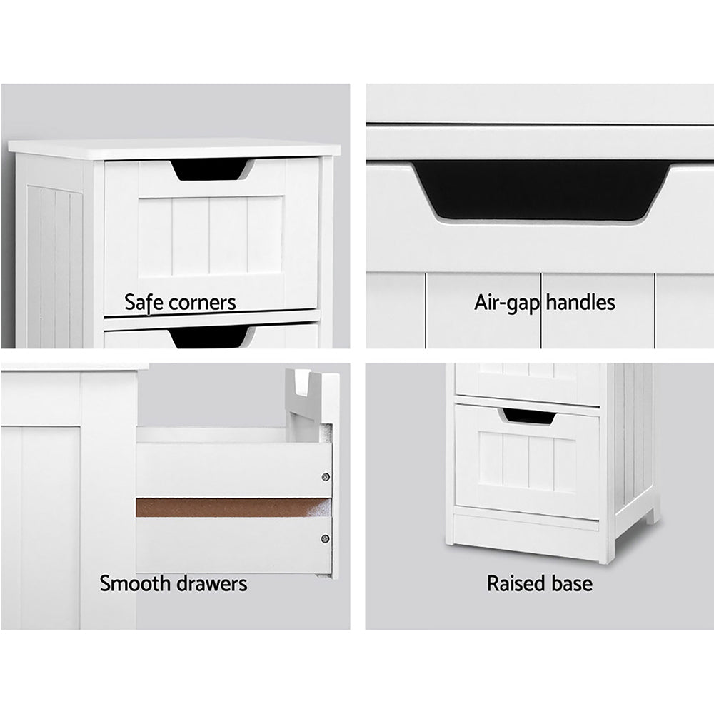 Mini Storage Cabinet Chest of Drawers - White Homecoze