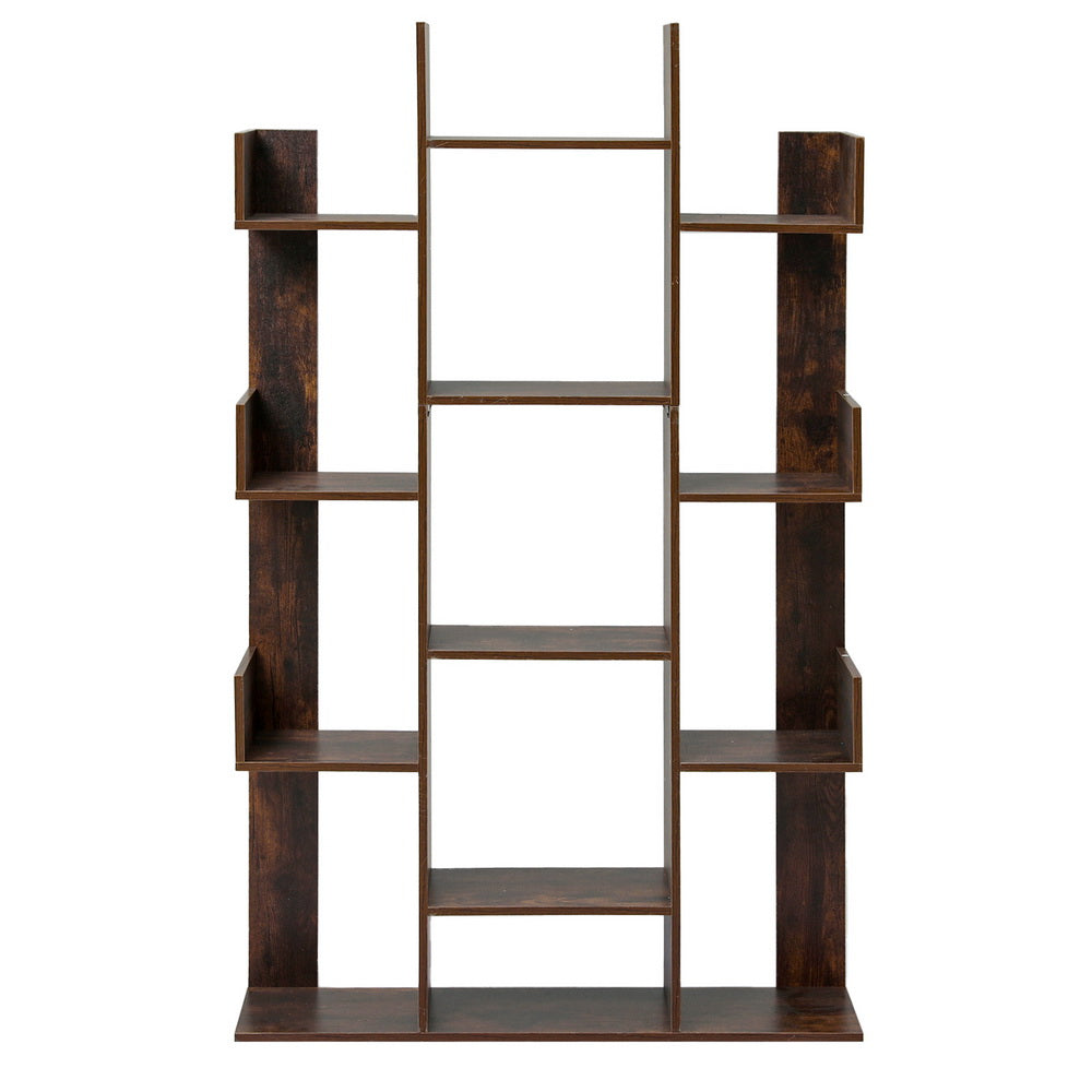 Tree Inspired Rustic Brown Style Book Display Shelf - Walnut