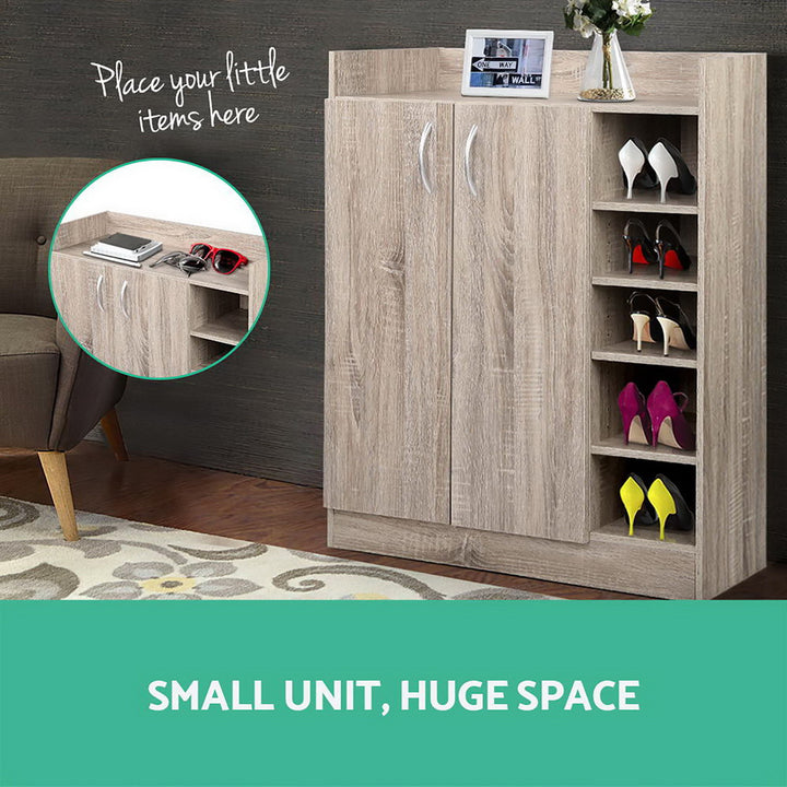 Shoe Cabinet Storage Cupboard - Wood Homecoze