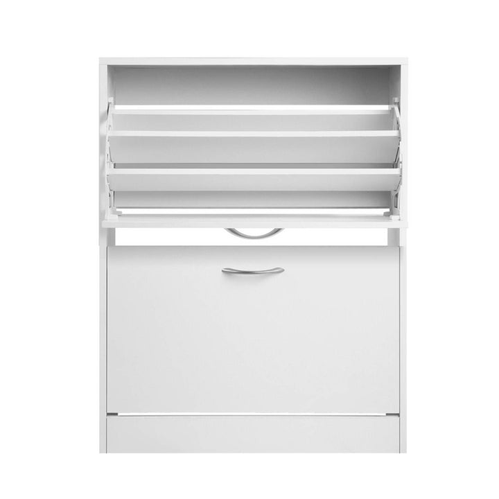 2 Door Shoe Cabinet - White Homecoze