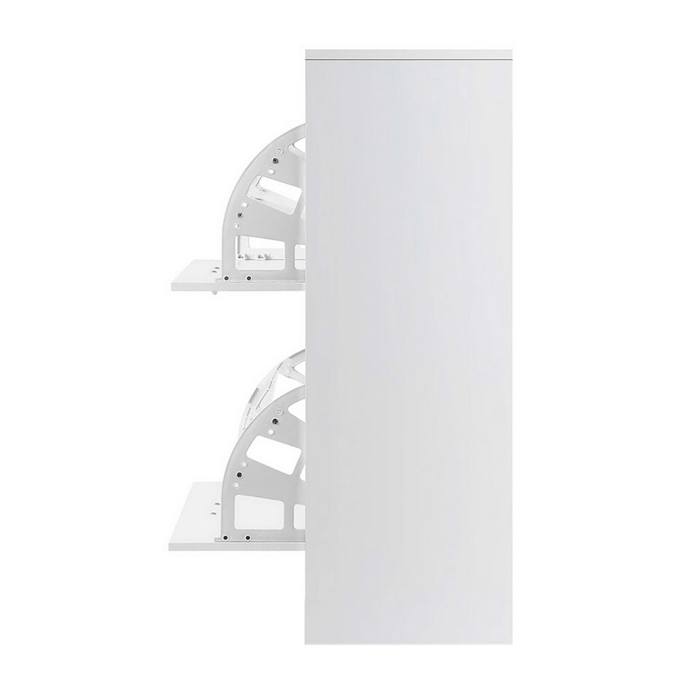 2 Door Shoe Cabinet - White Homecoze