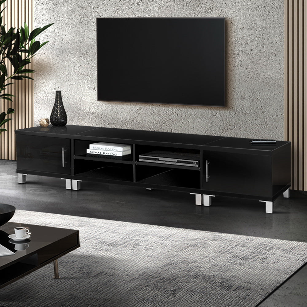 Entertainment Unit with Cabinets - Black Homecoze