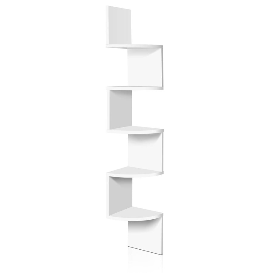 5 Tier Corner Wall Shelf - White Homecoze