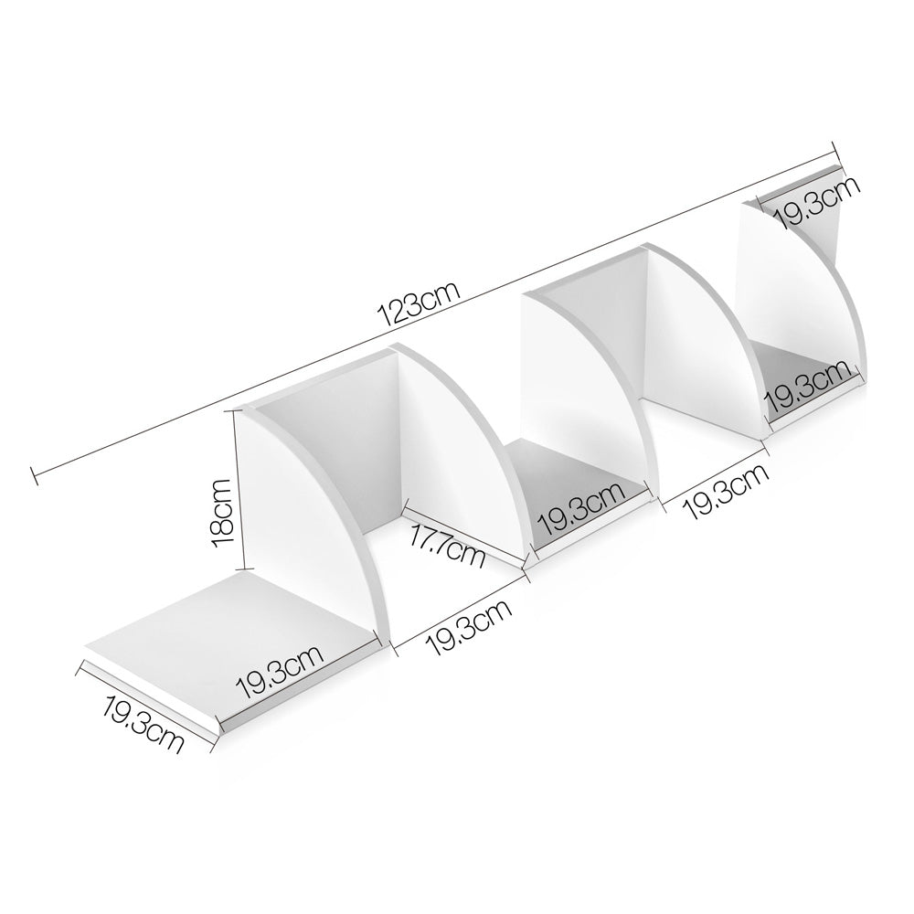 5 Tier Corner Wall Shelf - White Homecoze