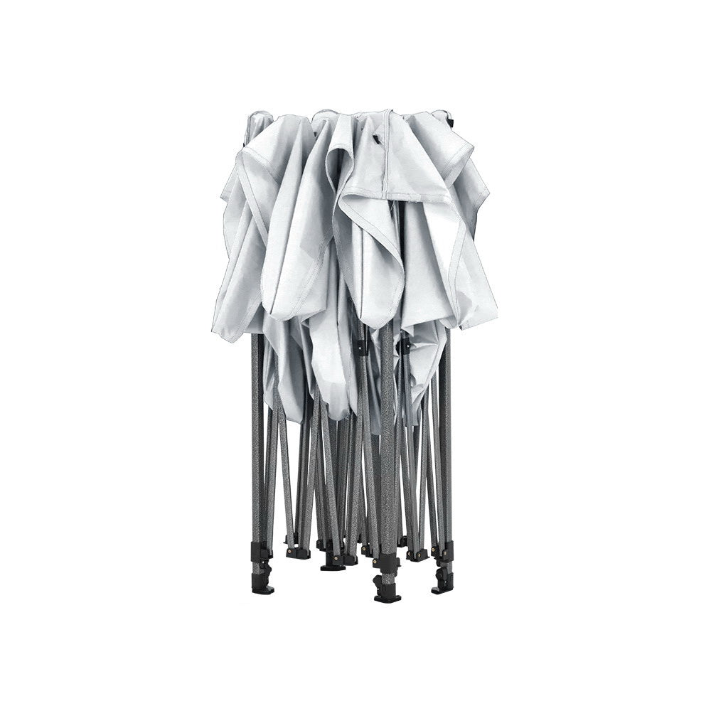 Gazebo Marquee 3x6m with Side Walls Kit Folding Outdoor Canopy Shade Tent - White - Homecoze