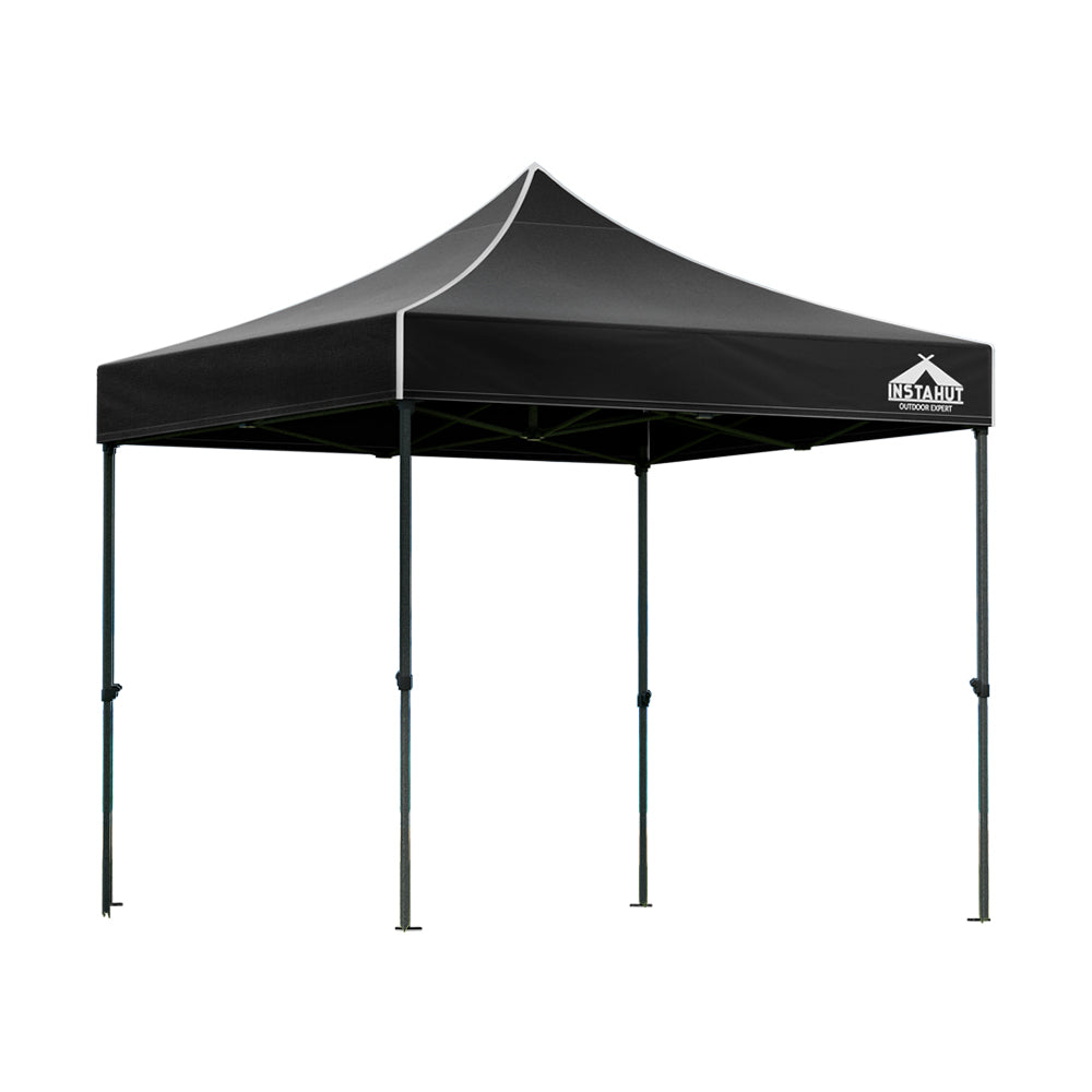 Gazebo Marquee 3x3m with Base Pods Folding Outdoor Canopy Shade Tent - Black - Homecoze