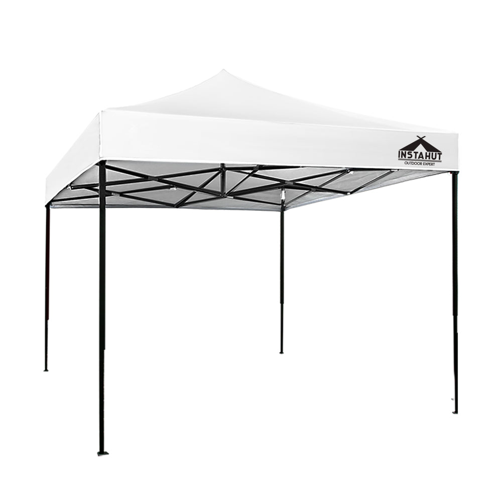 Gazebo Marquee 3x3m Folding Outdoor Canopy Shade Tent - White - Homecoze