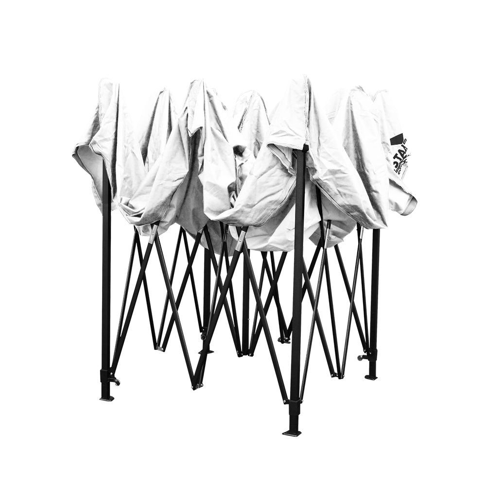 Gazebo Marquee 3x3m Folding Outdoor Canopy Shade Tent - White - Homecoze