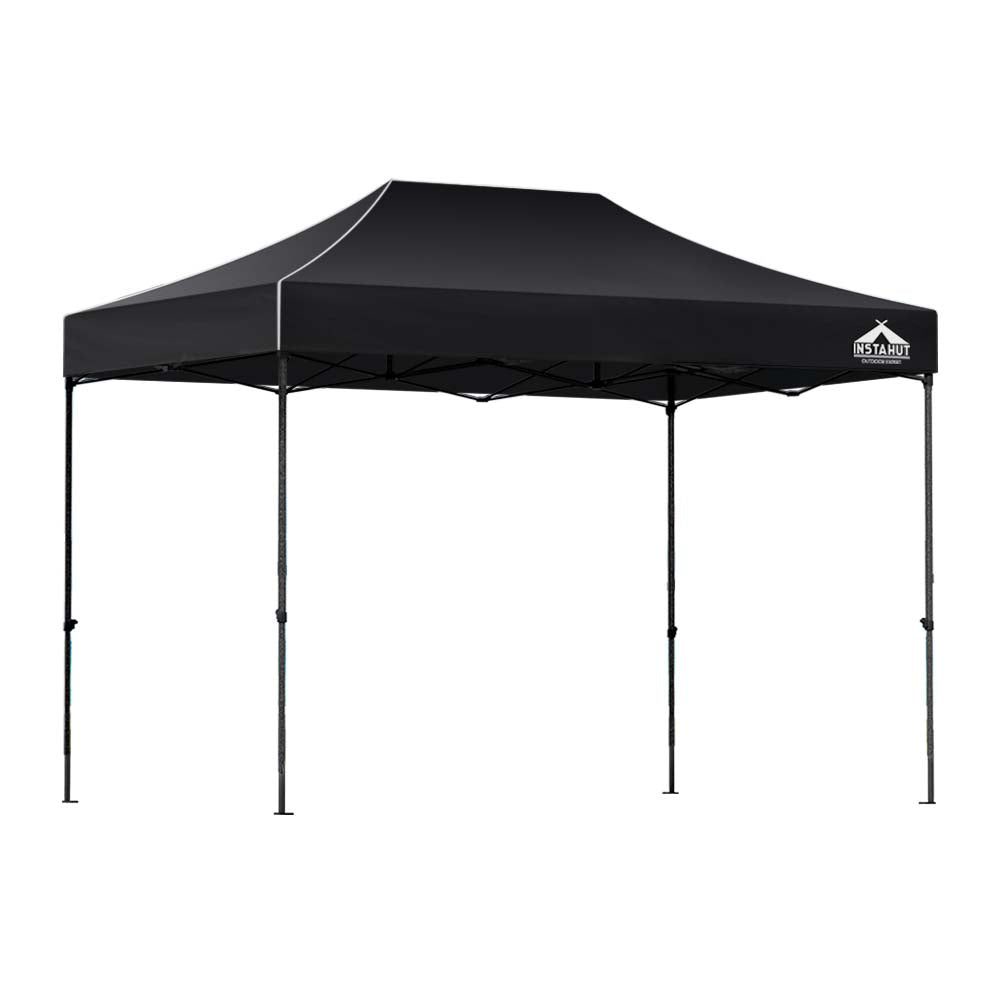 Gazebo Marquee 3x4.5m Folding Outdoor Canopy Shade Tent - Black - Homecoze
