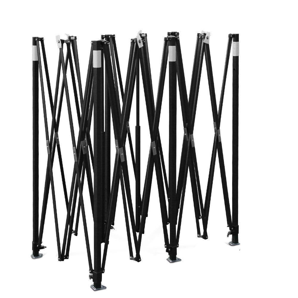 Gazebo Marquee 3x6m with Base Pods Folding Outdoor Canopy Shade Tent - Black - Homecoze