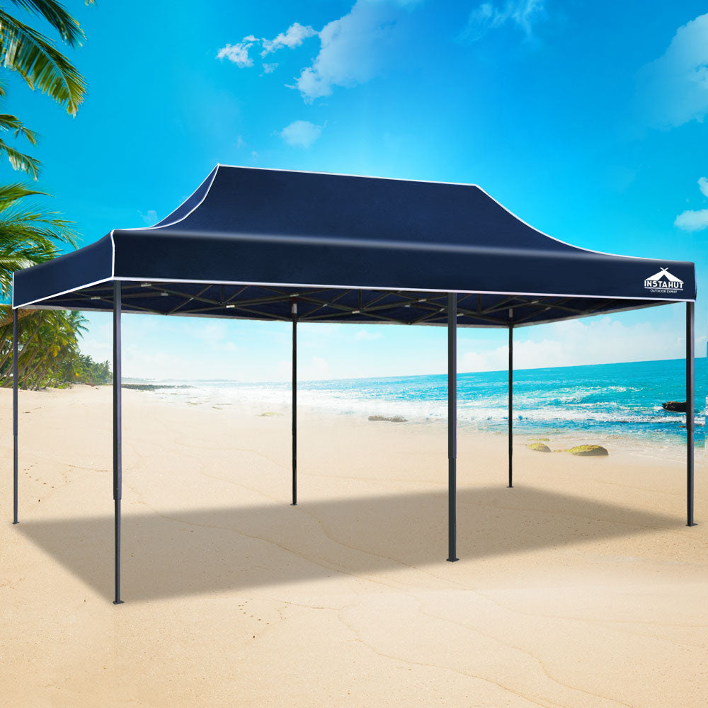 Gazebo Marquee 3x6m Folding Outdoor Canopy Shade Tent - Navy - Homecoze