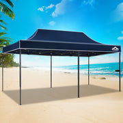 Gazebo Marquee 3x6m Folding Outdoor Canopy Shade Tent - Navy - Homecoze
