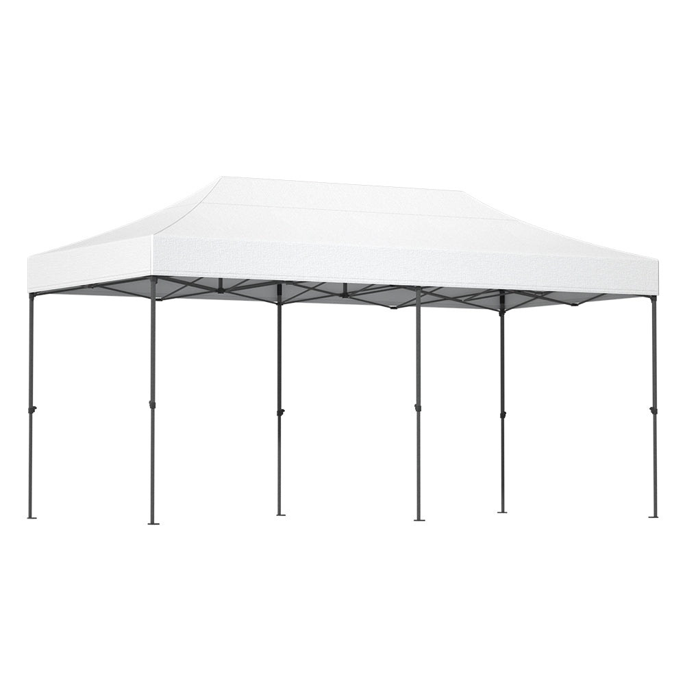 Gazebo Marquee 3x6m with Base Pods Folding Outdoor Canopy Shade Tent - White - Homecoze