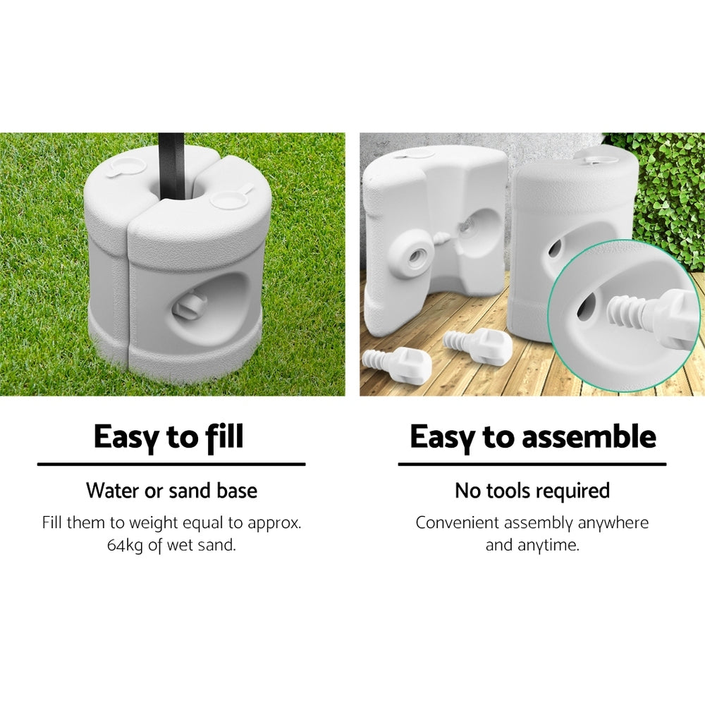 Set of 4 Gazebo Tent Base Pods Kit Water or Sand Fillable - Homecoze