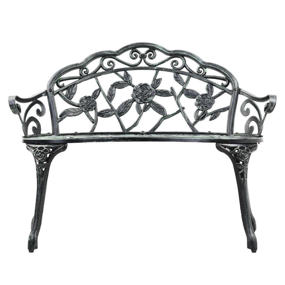 Victorian Inspired Garden Bench - Green - Homecoze