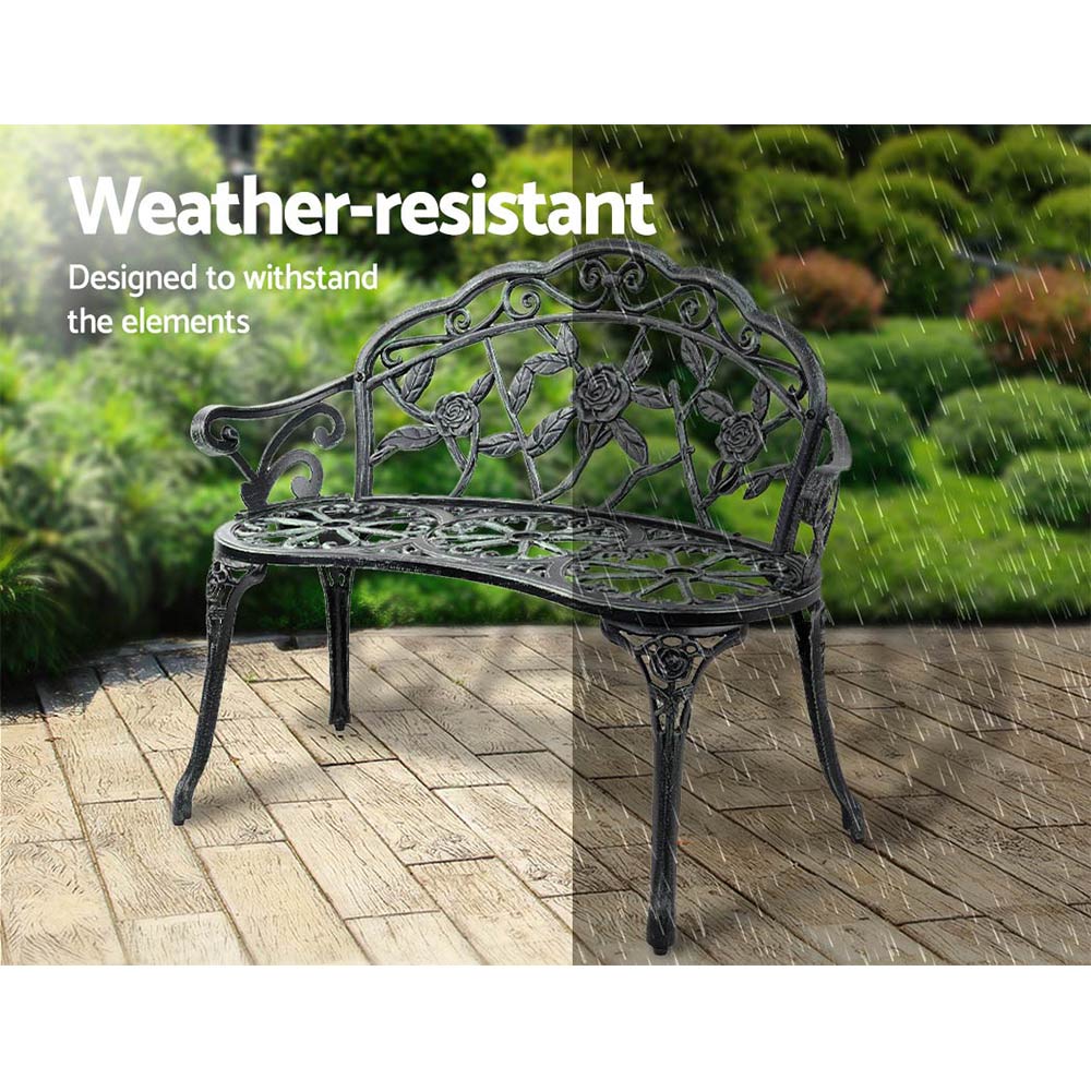 Victorian Inspired Garden Bench - Green - Homecoze